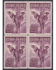 1962.286 CUBA 1962 MNH 5$ BIRD AVES PAJAROS CORNER BLOCK 4.