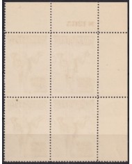 1962.288 CUBA 1962 MNH 5$ BIRD AVES PAJAROS CORNER BLOCK 4 PLATE NUMBERS.