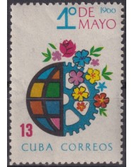 1966.226 CUBA 1966 MNH ERROR “1900” x “1966” LABOR DAY MAY.