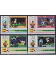 F-EX59951 GHANA MNH 1982 WORD CHAMPIONSHIP SOCCER FOOTBALL SET.