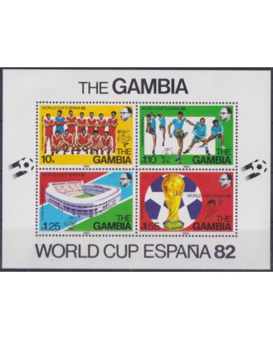 F-EX59956 GAMBIA MNH 1982 SOCCER WORLD CUP SPAIN FUTBOL.