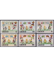 F-EX59959 LIBERIA MNH 1982 IMPERF SET CHAMPIONSHIP CUP SOCCER FOOTBALL.