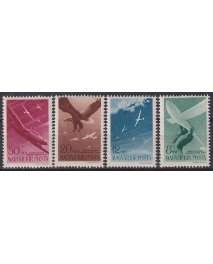 F-EX59593 HUNGARY A-53-56 MLH AIRMAIL EAGLE BIRD AVES VÖGEL AIRPLANE AVION.