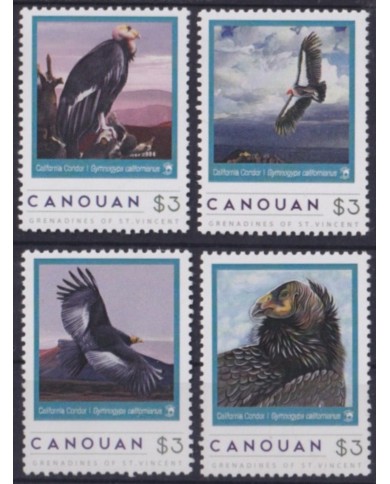 F-EX58520 CANOUAN GRENADINES ST VINCENT MNH 2010 CONDOR AVES PAJAROS BIRD OISEAUX VÖGEL.