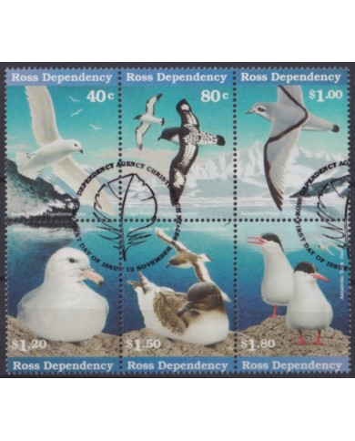 F-EX58519 ROSS DEPENDENCE FDC USED 1997 POLAR BIRD AVES PAJAROS OISEAUX VÖGEL.