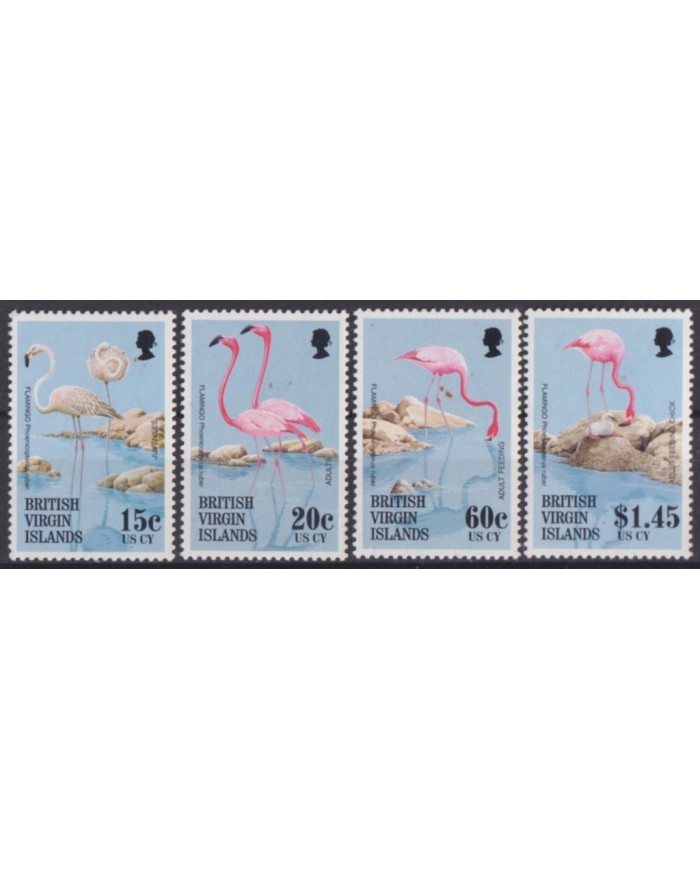 F-EX58518 BRITIS VIRGIN IS MNH 1995 FLAMINGO AVES PAJAROS BIRD OISEAUX VÖGEL.
