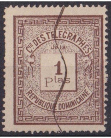 F-EX60126 DOMINICANA REP USED 1887 TELEGRAPH.