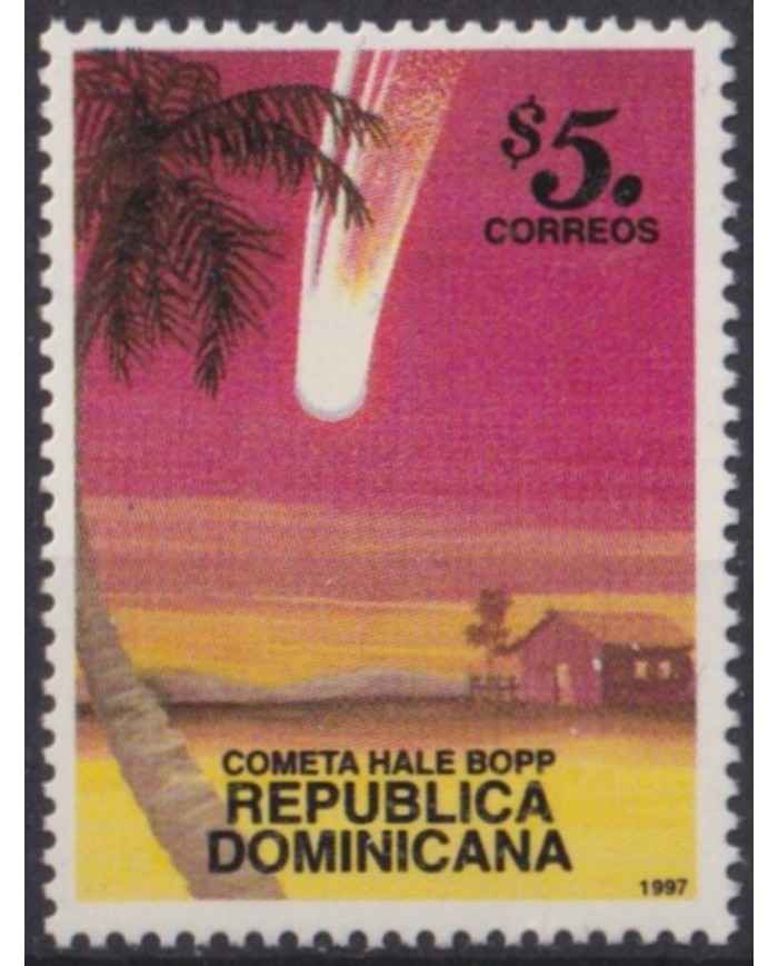 F-EX60127 DOMINICANA REP MNH 1997 SPACE COMET HALLE BOPP.
