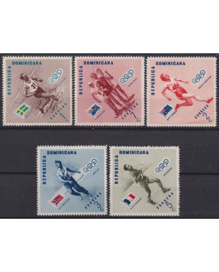 F-EX60134 DOMINICANA REP MNH 1956 OLYMPIC GAMES MELBOURNE ATHLETISM.