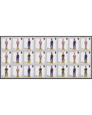 F-EX59727 ENGLAND UK GUERNSEY MNH 1974 MILITAR UNIFORM COSTUMES BLOCK.