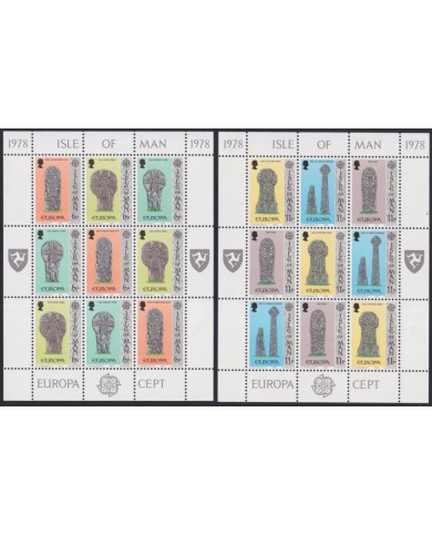 F-EX59726 MAN IS ENGLAND UK MNH 1978 CELTIC ARCHAELOGY EUROPA CEPT SHEET.