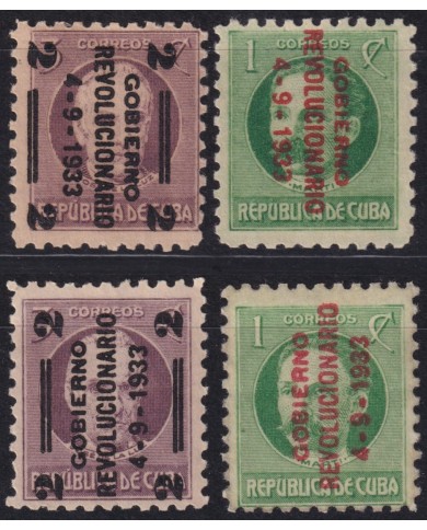 1933-116 CUBA REPUBLICA 1933 MH OVERPRINT GOBIERNO REVOLUCIONARIO 4-9-1933.
