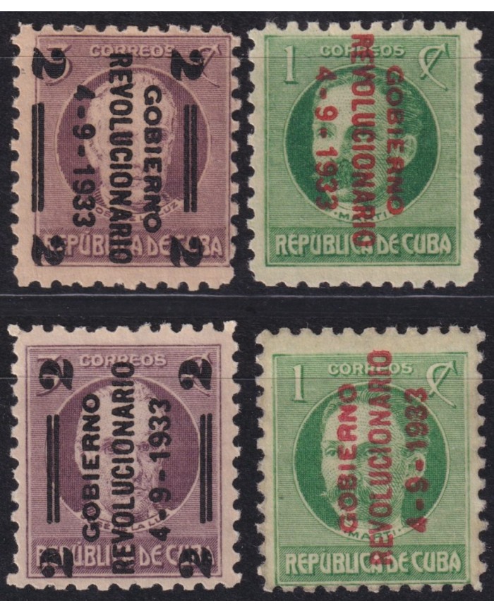 1933-116 CUBA REPUBLICA 1933 MH OVERPRINT GOBIERNO REVOLUCIONARIO 4-9-1933.