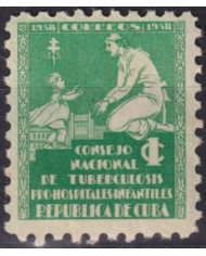 1938-100 CUBA REPUBLICA 1938 MLH 1c PRO TUBERCULOSOS SEMIPOSTAL CHILDREN.