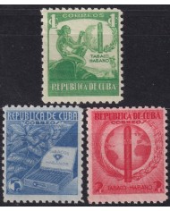 1939-467 CUBA REPUBLICA 1939 MH PROPAGANDA DEL TABACO TOBACCO FIRST SET.