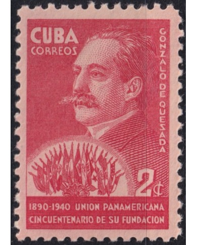 1940-401 CUBA REPUBLICA 1940 MH UNION PANAMERICANA GONZALO DE QUESADA.