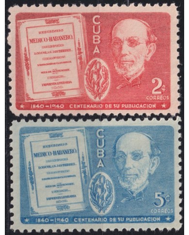 1940-403 CUBA REPUBLICA 1940 MH REPERTORIO MEDICO HABANERO NICOLAS GUTIERREZ.
