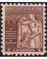 1943-181 CUBA REPUBLICA 1943 MLH 1c PRO TUBERCULOSOS SEMIPOSTAL CHILDREN.