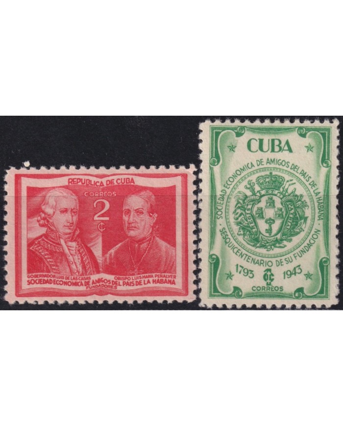 1945-138 CUBA REPUBLICA 1945 MLH SOCIEDAD ECONOMICA AMIGOS DEL PAIS LUIS DE LAS CASAS.
