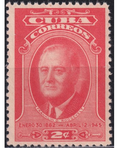 1947-292 CUBA REPUBLICA 1947 MH HOMENAJE A FRANKLIN D. ROOSEVELT PRESIDENT US.