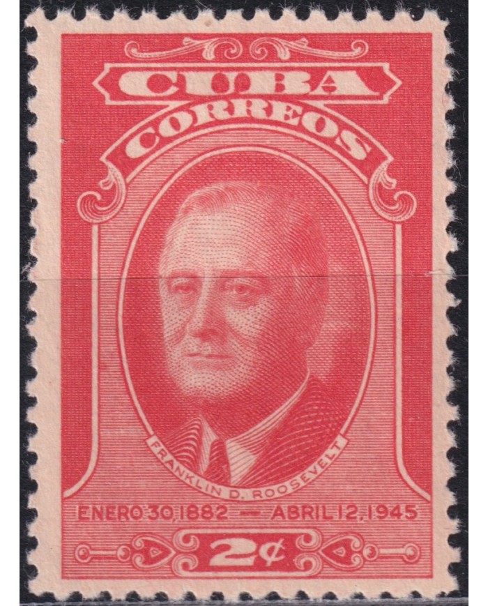 1947-292 CUBA REPUBLICA 1947 MH HOMENAJE A FRANKLIN D. ROOSEVELT PRESIDENT US.