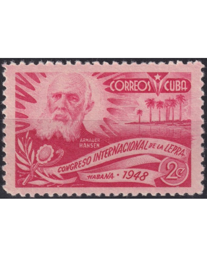 1948-332 CUBA REPUBLICA 1948 MLH MEDICINE LEPPER HANSEN CONGRESO DE LA LEPRA.