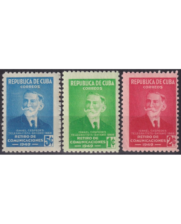 1949-314 CUBA REPUBLICA 1949 MNH RETIRO DE COMUNIACIONES ISMAEL CESPEDES.