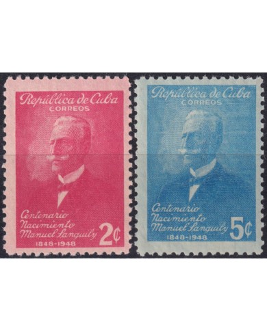 1949-316 CUBA REPUBLICA 1949 MNH MANUEL SANGUILY CENTENARY.