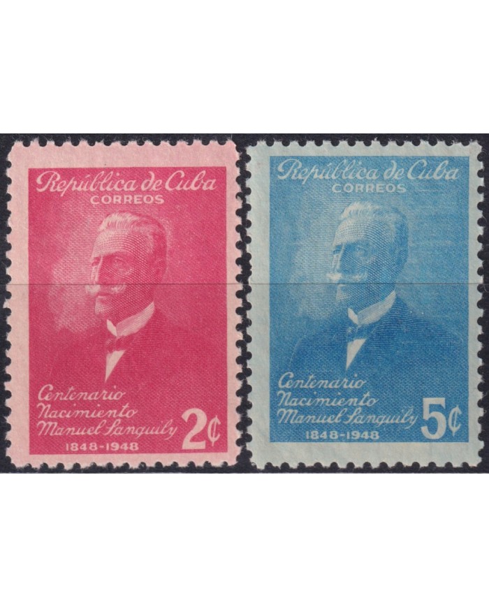 1949-316 CUBA REPUBLICA 1949 MNH MANUEL SANGUILY CENTENARY.