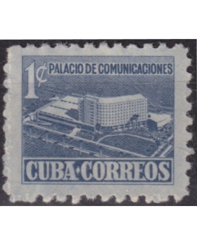 1952-536 CUBA REPUBLICA 1952 MLH 1c PALACIO DE COMUNICACIONES SEMIPOSTAL.