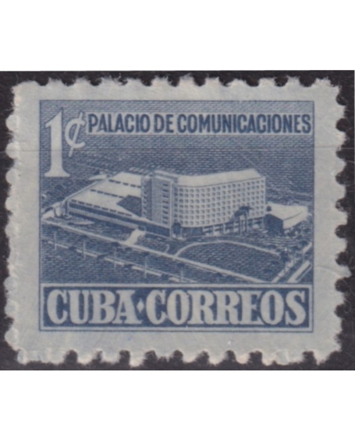 1952-536 CUBA REPUBLICA 1952 MLH 1c PALACIO DE COMUNICACIONES SEMIPOSTAL.