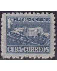 1952-536 CUBA REPUBLICA 1952 MLH 1c PALACIO DE COMUNICACIONES SEMIPOSTAL.