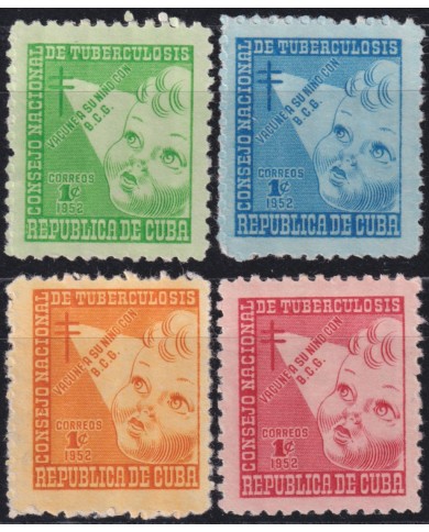 1952-537 CUBA REPUBLICA 1952 MH PRO TUBERCULOSOS SEMIPOSTAL CHILDREN.