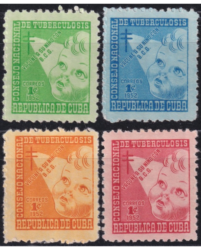 1952-537 CUBA REPUBLICA 1952 MH PRO TUBERCULOSOS SEMIPOSTAL CHILDREN.
