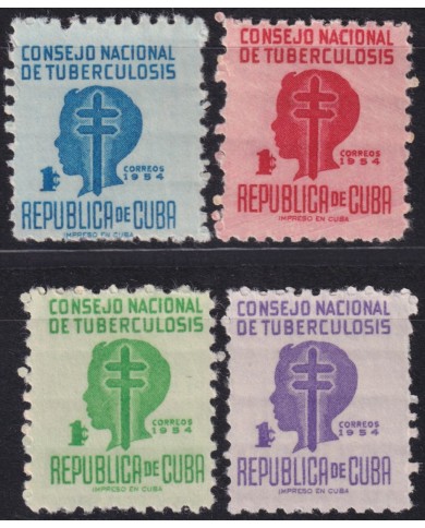 1954-286 CUBA REPUBLICA 1954 MNH PRO TUBERCULOSOS SEMIPOSTAL CHILDREN.