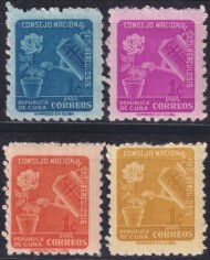 1955-391 CUBA REPUBLICA 1955 MNH PRO TUBERCULOSOS SEMIPOSTAL FLOWERS.