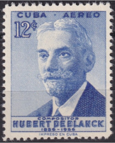 1956-489 CUBA REPUBLICA 1956 MLH HUBERT DE BLANCK MUSIC COMPOSER.