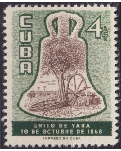 1956-491 CUBA REPUBLICA 1956 MLH LA DEMAJAGUA LIBERTY BELL.