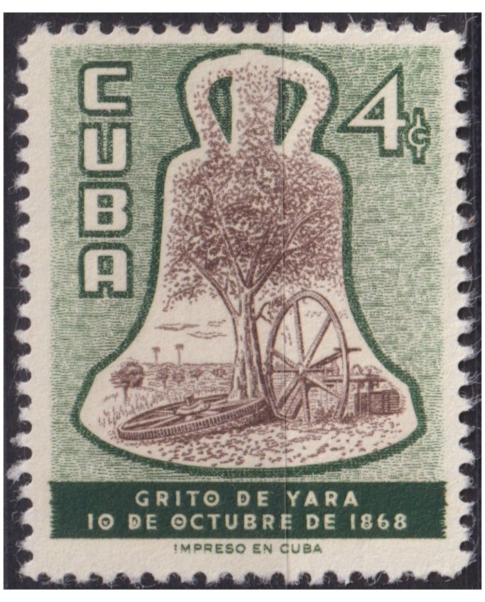 1956-491 CUBA REPUBLICA 1956 MLH LA DEMAJAGUA LIBERTY BELL.