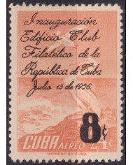 1956-492 CUBA REPUBLICA 1956 MLH PHILATELIC CLUB INAUGURATION OVERPRINT BIRD.
