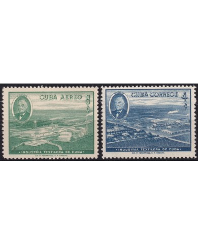 1958-510 CUBA REPUBLICA 1958 MNH DAYTON HEGGES INDUSTRIA TEXTIL ARIGUANABO.
