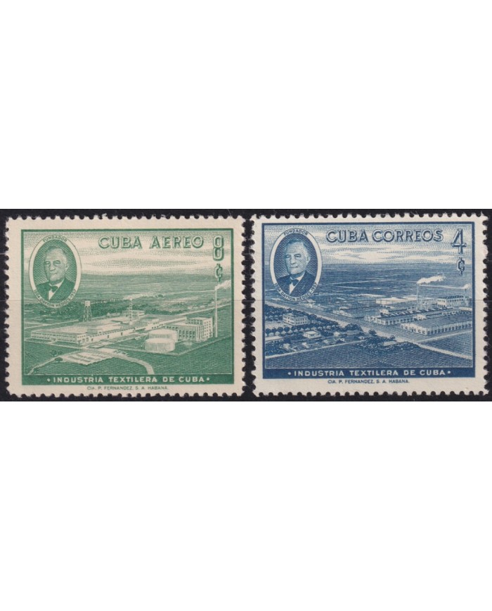1958-510 CUBA REPUBLICA 1958 MNH DAYTON HEGGES INDUSTRIA TEXTIL ARIGUANABO.