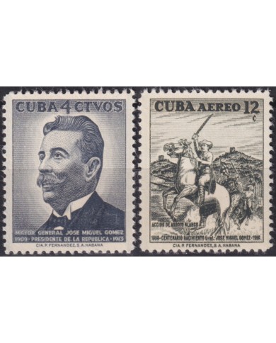 1958-511 CUBA REPUBLICA 1958 MH MAYOR GEN PRESIDENT JOSE MIGUEL GOMEZ.