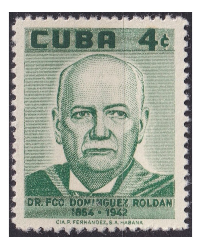 1958-513 CUBA REPUBLICA 1958 MLH FRANCISCO DOMINGUEZ ROLDAN RADILOGY MEDICINE.