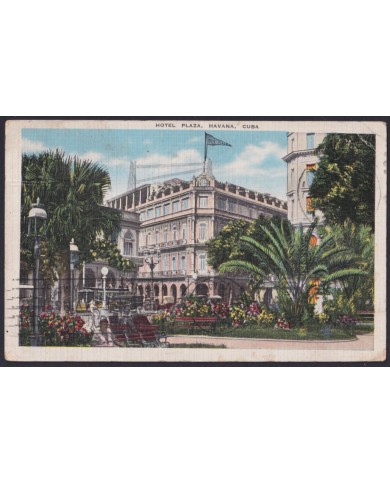 1941-H-32 CUBA REPUBLICA 1941 POSTCARD TO FRANCE WWII RETURN TO SENDER SUSPENDED SERVICE.