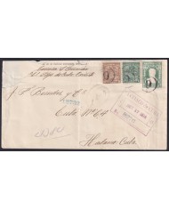 1910-EP-161 CUBA REPUBLICA 1914 1+10c MAPITAS REG POSTAL STATIONERY COVER SANTIAGO – HAVANA.