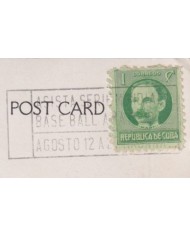 1939-H-132 CUBA 1939 RARE POSTMARK WORLD BASEBALL GAME ASISTA SERIE MUNDIAL DE BEISBOL.