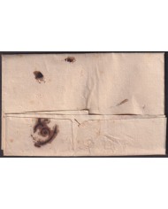 PREFI-805 ESPAÑA SPAIN 1833 STAMPLESS TO CUBA CATALUÑA POSTMARK MARITIME MAIL “E”.