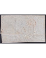 PREFI-815 CUBA SPAIN 1851 STAMPLESS MARITIME MAIL Nº4 BLUE. HAVANA TO BARCELONA.