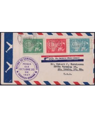 1947-FDC-121 CUBA REPUBLICA FDC 1947 RETIRO DE COMUNICACIONES ANTONIO OMS SARRET.